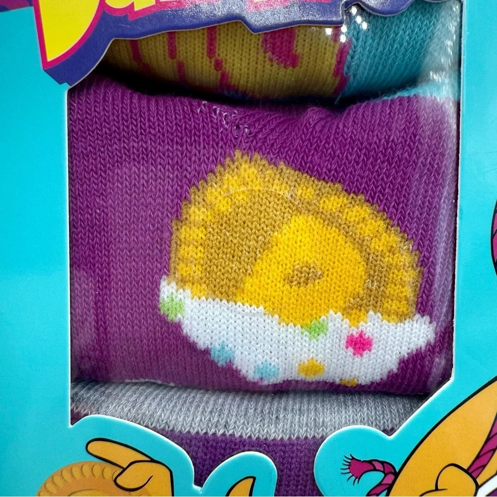 Dunkaroos Womens No Show Socks Retro 90s Snack Kangaroo Colorful Fun Gift Purple